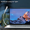 Miniatyrbillede 4 af 5: Bærbar USB LED-lysbryter med berøring for datamaskintastatur, bærbar PC, bærbar leselampe (hvit)