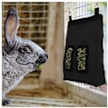 Miniatyrbilde 5 av 5: 2 stk marsvin høypose kanin fôringspose smådyr høymaterpose hengende fôringspose for kanin hamstere chinchilla (svart)-