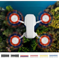 Miniatyrbillede 2 af 5: 4 Par Foldbare Lav Støj Stille Flyvepropeller Udskiftning til Mavic Mini Drone, Dobbeltsidede Farverige Stribede Propellerblade Sort Sølv