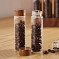 Miniatyrbillede 5 af 5: Glasbeholder til opbevaring af kaffebønner, udstillingsstativ, valnød, kaffebønner, te, rør, flaske, tilbehør til kaffe, værktøj, kaffesæt