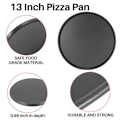Miniatyrbillede 5 af 5: 2X 13 Tommer Non-Stick Pizza Pan, Bageværktøj Rund AU Stål Bakke Form til , Restaurant