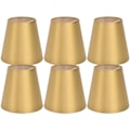 Miniatyrbillede 1 af 5: 6 stk. E14 Lampskærme Stof Lampskærme Bordlampe Loftlampe Lampskærme til Soveværelse Stue Guld PX153