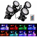 Pikkukuva 2 / 5: Vedenpitävä LED-uppovalaisin RGB-kohdevalo, säädettävä IP68-vedenpitävä lamppuvalaisin ulkokäyttöön, puutarhaan, uima-altaaseen, lampi - Fei Yu