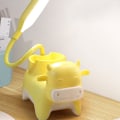 Miniatyrbillede 2 af 5: 3 tilstande LED bordlampe genopladelig sød lampeholder USB opladning soveværelse sengebordslampe Lampu Belajar