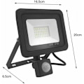 Pikkukuva 5 / 5: 2 kpl 30W LED-ulkovalaisimia liikeanturilla, 2700LM, 6000K, IP66 vedenkestävä, ulkovalaisin
