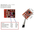 Miniatyrbillede 3 af 5: 100 stk. TTP223 Taktil Tast Modul Touch Knap Selvlåsende Kapacitive Kontakter/Enkel Kanal Latching