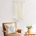 Miniatyrbild 4 av 5: Macrame väggbonad, Boho vävda väggbonader, Handgjord bomulls väggdekor för sovrumsdekor