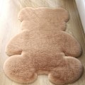 Miniatyrbilde 4 av 5: Bjørneteppe Mykt Teppe Soverom Barnerom Sklisikkert Teppe Fluffy Gulvmatte Dekorative Tepper Dørmåtte (Grå)