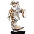 Miniatyrbilde 1 av 5: Harpiks skulptur kunst romantisk par kyss karakter statue stue vinskap ornamenter for hjemmedekor - grå