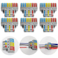 Miniatyrbillede 1 af 4: Forbindelsesterminaler, 6 stk Elektrisk Stik med Betjeningsgreb, Kompakt Automatisk Elektrisk Forbindelsesterminal, 3 Ind 9 Ud, med Montering S