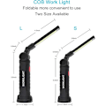 Miniatyrbillede 2 af 5: x Genopladelig Led Cob Arbejdslys Lampe Workshop Cob Lommelygte Led Arbejdslys Lampe med Magnetisk Base Inspektionslampe til Vandreture, Camping