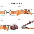Miniatyrbilde 3 av 5: Ratchetstropper, 8M x 50mm stropper for 3000kg last. Egnet for lastebiler, lager