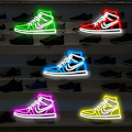 Miniatyrbillede 4 af 5: Sneaker Neon Skilt til Sportsko, LED Lys Skilte til Drenge, Soveværelse, Man Cave, Hjem, Fest, Pub, Bar, Sko, Lys Skilte, Vægdækning