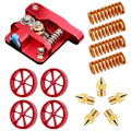 Miniatyrbild 1 av 5: 3D-skrivarpaket med -8 Extruder, 4 Röda Vridbara Nivelleringsmuttrar och Sängnivåfjädrar, 0,04 mm Munstycken