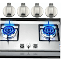 Miniatyrbild 4 av 5: 1 st Gas Spis Kontroll Knoppar Adaptrar Universal Metall Ugn Matlagning Yta Kontrollbrytare Lås 6mm-