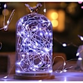 Miniatyrbillede 4 af 5: 10 Pakker 2M Feelysslyng 20 LED Batteridrevet Feelysslyng Lys Vandtæt Kobbertråd Stjernelys Mason Jar Lys Firefly Lys til D