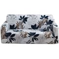 Blomsofföverdrag för soffa i polyester, elastiskt sofföverdrag, soffskydd (L)