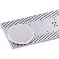 Pikkukuva 2 / 5: Pienet monikäyttöiset jääkaappimagneettiset, jääkaappiin, tieteeseen, käsitöihin - Pieni pyöreä levymagneetti, hopea, 10MM x 1MM, 100 kpl