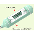 Miniatyrbilde 4 av 5: Digitalt kjøkkentermometer for babymat, mattermometer med LCD-skjerm og lang sonde for øyeblikkelig avlesning °C/°F