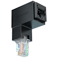 Miniatyrbillede 4 af 5: RJ45 Han til Netværksforlænger 90 Graders Vinkel Op til CAT5E CAT6 CAT8 Ethernet Kabelforbindelse