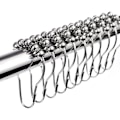 Miniatyrbild 1 av 5: Duschdraperiringar i kromat rostfritt stål, 12-pack LangRay