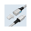 Miniatyrbild 3 av 5: USB-C magnetisk kabel, typ-C aluminiumlegering laddning magnetisk absorption PD datakabel, för Pro, svart