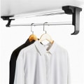 Miniatyrbilde 1 av 5: Utvidbar klessstang - Skyvebukseholder for garderobe, skyvehengerskinne, for oppbevaring av klær, bukser, frakker (størrelse: 30,5 cm)