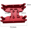 Pikkukuva 3 / 5: Metal Keskellä Vaihteiston Luistolevy Vaihteiston Pidike Axial UTB18 Capra 1/18 RC Auton Päivitysosat, Punainen