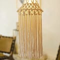 Miniatyrbillede 5 af 5: Macrame-lampeskærm hængende pendel lysdækning moderne kontor soveværelse børneværelse sovesal boheme indretning