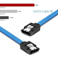 Miniatyrbilde 2 av 5: 40cm SATA-datakabel 6,0 Gbps blå ender plugg i seriell SATA-harddisk-kabel SATA 3,0 SSD-datakabel