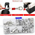 Miniatyrbilde 3 av 4: 60 stk Elektriske Terminaler Bolthull Tinnet Kobber SC-Koblinger Krympe/Lodding for 6m㎡ 8m㎡ 10m㎡ 16m㎡ 25m㎡ Kabel