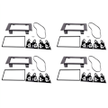 Miniatyrbilde 1 av 5: 4X Dobbel Din Bil Fascia Radio Panel for Daily 2006-2014 Dash Kit Audio Ramme Install Bezel