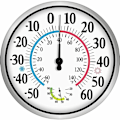Miniatyrbillede 1 af 5: Udendørs Termometer 12\" Store Cifre Trådløst 2 i 1