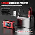 Miniatyrbillede 4 af 5: 10A 7-Segment Motorcykel Batterilader 12V24V Smart Bilbatterilader Marquee Indikator
