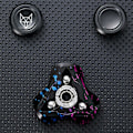 Miniatyrbild 5 av 5: Fox Fidget Spinner EDC Metallisk Stressavlastare Leksaker Triangulär Aluminiumlegering Handspinner Lindra Ångest Dekompression Leksaker Svart