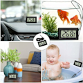 Miniatyrbillede 5 af 5: Mini Digital LCD Termometer Temperatur med Temperaturføler Sensor Tester (2X Sort 2X Hvid)