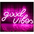 Miniatyrbild 3 av 5: Good Vibes Neon-skylt för bröllop, väggdekoration, USB-driven LED-neonljus, nattlampa för sovrum, inredning
