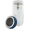 Miniatyrbilde 3 av 5: 350 ml dobbel flaske bilmontert skålde glassflaske rustfritt stål filter blå tefilter