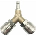 Miniatyrbillede 1 af 5: Trykluftdispenser, Triomphe Trykluftforbindelse, Trykluftskifter, Med To 1/4 Tommer Gevindede Forbindelser, Fremstillet af Rustfri Messing