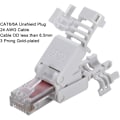 Miniatyrbilde 3 av 5: 2 stk verktøyfri RJ45-kontakter UTP-nettverkskontakt, verktøyfri for solid CAT5/5E CAT6/6A flertrådet Ethernet-kabel