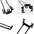 Miniatyrbillede 3 af 5: Foldbare Bordben 4 stk Foldbare Hårnålsbordben 42cm Højde Sort Robust Nem At Installere Foldbart Kaffebordben