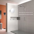 Miniatyrbild 1 av 4: 360 Graders Sugkopps Badrumsspegel Justerbar Vikbar Rakning (Vit)