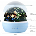Miniatyrbillede 4 af 5: Stjernehimmel LED Projektor, Baby Natlys, Ocean World 2 i 1 Projektionslampe med USB Kabel (Blå)