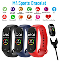 Miniatyrbillede 3 af 5: M4 smart armbånd - træningsoptælling - intelligent skridttælling - armbånd - kan måle blodtryk og puls, ledningsopladningsmodel - rød