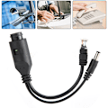 Miniatyrbillede 3 af 5: 24V Vandtæt IP Kamera Ethernet Strømforsyning Poe Adapter Kabel Distributor Injector Sort -