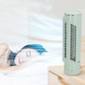Miniatyrbillede 5 af 5: Bladeløs Bordkøleventilator, 3 Hastigheder, Stille, Genopladelig, til Soveværelse, Kontor, Udendørs, Grøn
