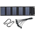 Miniatyrbillede 1 af 5: 70W Foldbar Solcellepanel Oplader med 5V DC Output (10 Stik) og USB Port, Bærbar Kraftstation