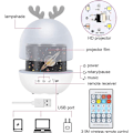 Miniatyrbillede 5 af 5: Baby Natlys Projektor, LED Børnenatlys Musikalsk og Lysende Lampe 360° Rotation, 8 Sange, 6 Projektionsfilm, Stjerneprojektorlampe til Soveværelset