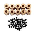 Miniatyrbild 2 av 5: 10 st Hexagonal Koppling DIY Intelligent Vagn Hjul Däck Anslutning DC Deceleration Motor för Robot Modell