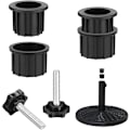 Miniatyrbillede 1 af 5: 2 sæt udendørs parasol base stativ reservedele parasol base stativ hul ring stopper dæksel og hætte